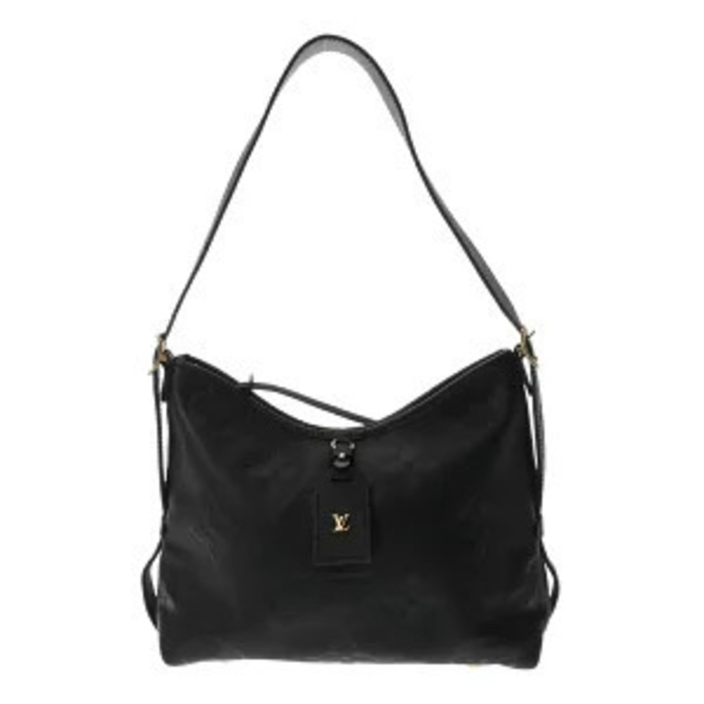 Louis Vuitton Monogram Empreinte Carryall Leather Hobo Shoulder Bag Noir Black
